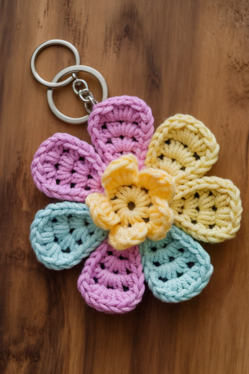 A crochet pattern for a fab flower keych FkoHnKaIWNebrnKouV5IAQ RnidccL5TMSfJuc TWKWLQ cover