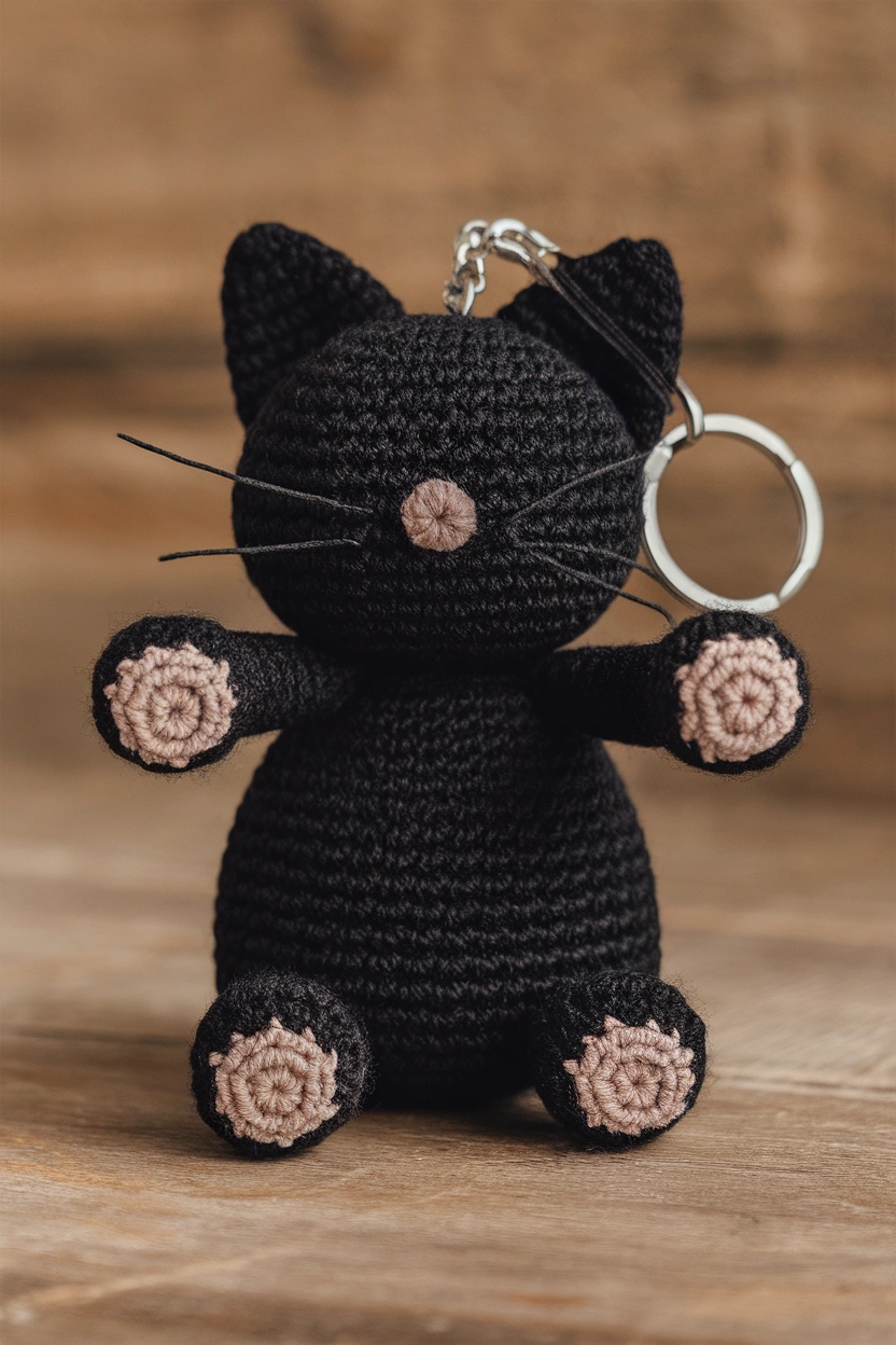 A photo of a black cat keychain the cat KRx1PVtvUFmLN33OKK s5g djGBZisCS3CRGtTCWK3lNw