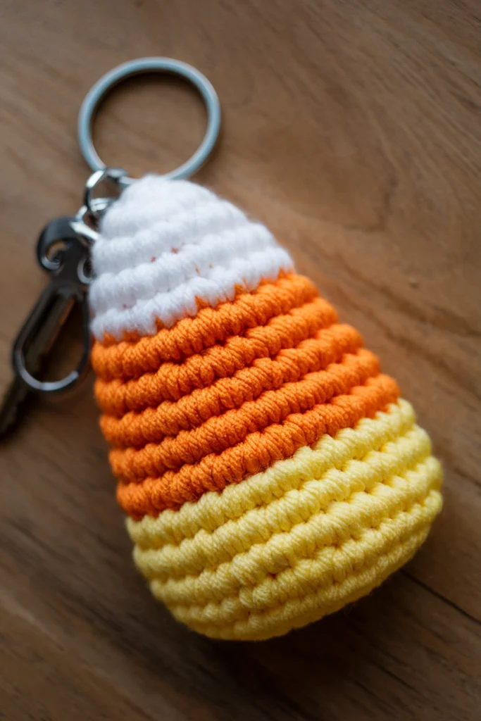 A photo of a candy corn keychain made of kuFkmNqsVnqgjo3WY0oW7g DiizeL14RYe58Qk60O fRg cover