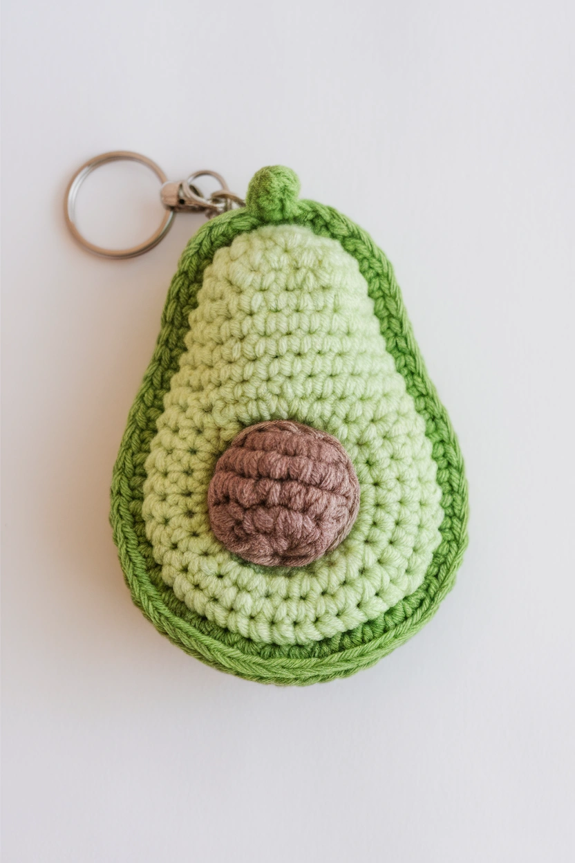 A photo of a crochet avocado keychain th GLACLzexUZ2YbfT5YWt4pg rX9xIVBOQGqPZR6zQm04ng cover