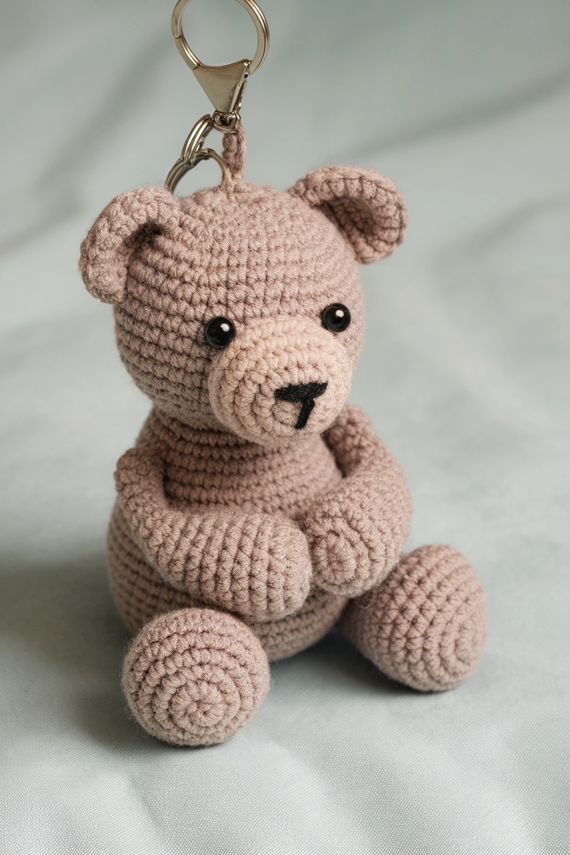 A photo of a crochet bear keychain the b YF49J6s5Um6hJN7MGVMcJg vUzOqZBBQXa9dcBI1LGZZg