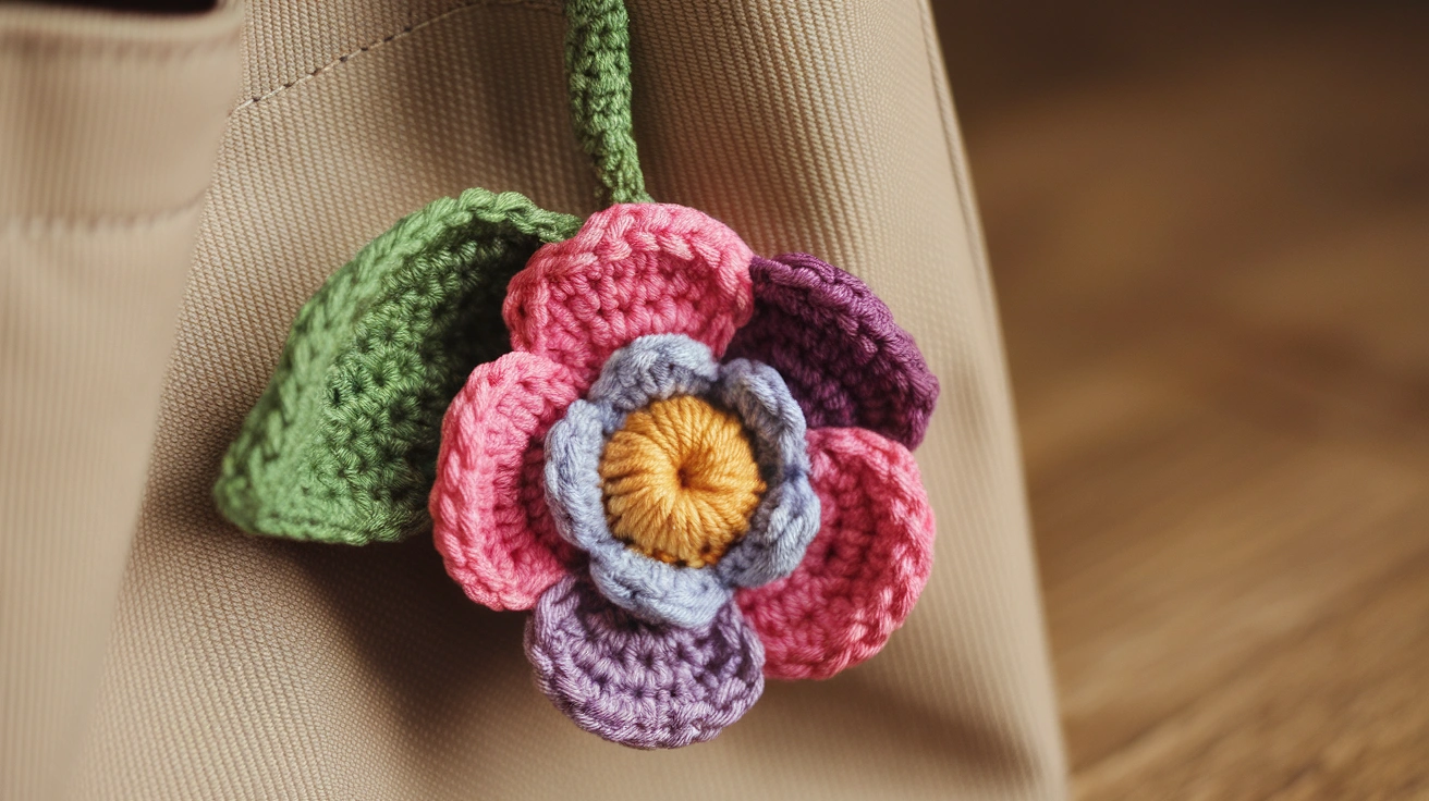 9 Crochet Flower Bag Charm Ideas to Make