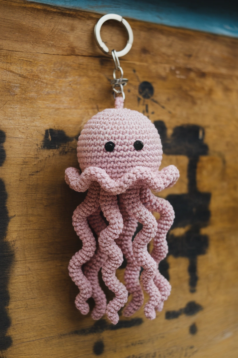A photo of a crochet keychain featuring Q3SwcNaVWSWXGP31jj9CFA mVQ j4jlRcWXQ VE c7aKA