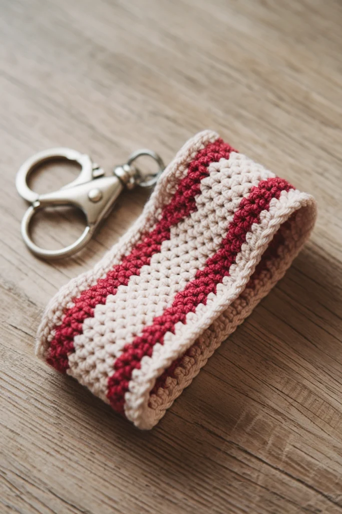 A photo of a crochet keychain with a str McZZWOgKV3uoU6k097snkw IiSoe99BQWiPm ZgUnuccQ