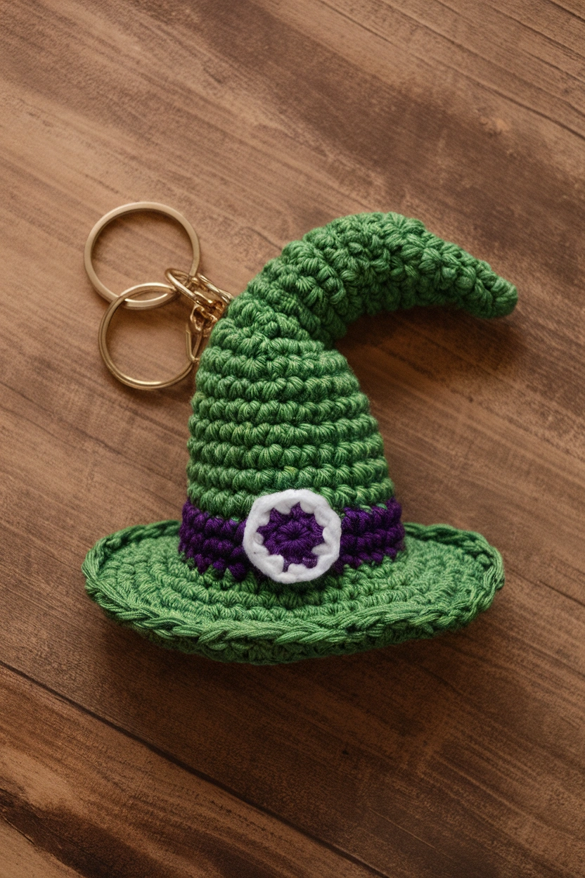 A photo of a crochet witch hat keychain lRhDLwxW0Ci3EmHxQA6HQ bOA3FnQbTwm g86eMRHZzQ cover