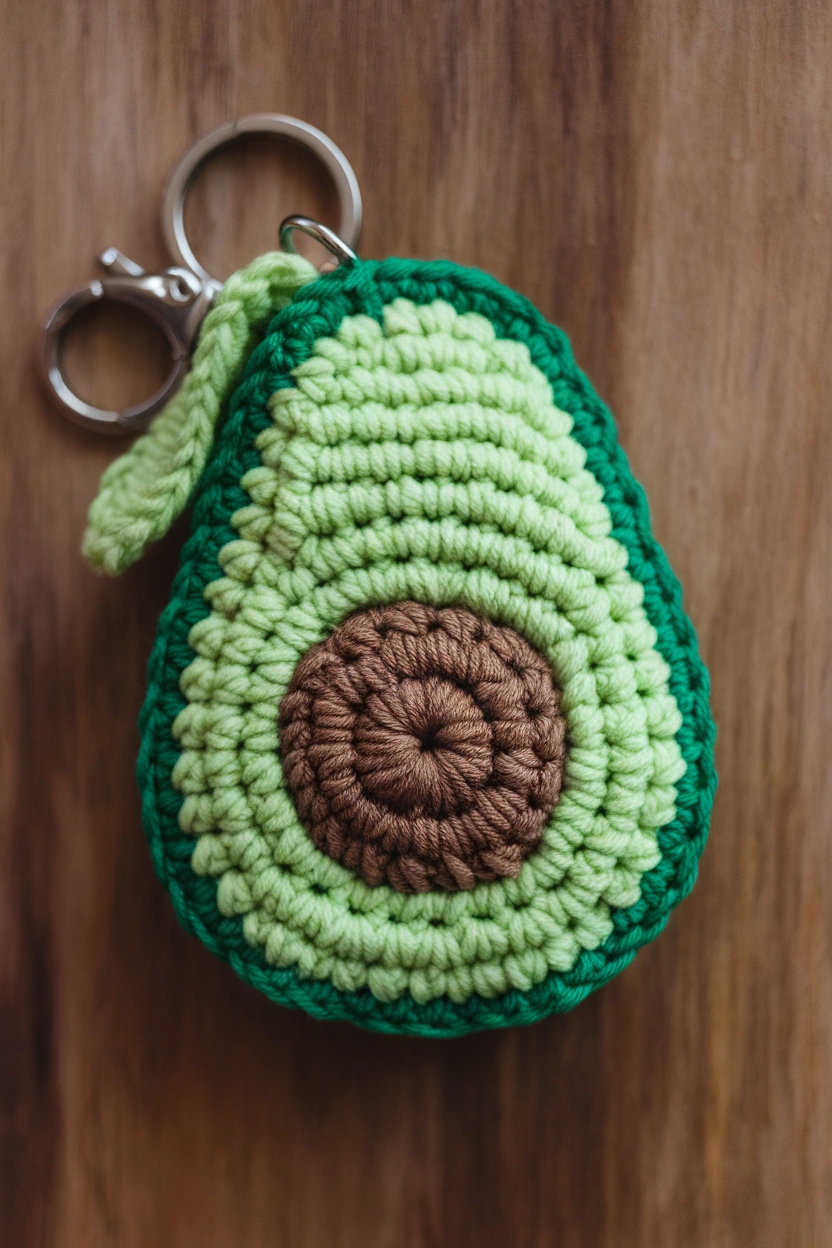 A photo of a crocheted avocado keychain B1KPDEWUWKS9Oa9SpiZFEg WtG0pmbdRYql32L7xlGykQ cover