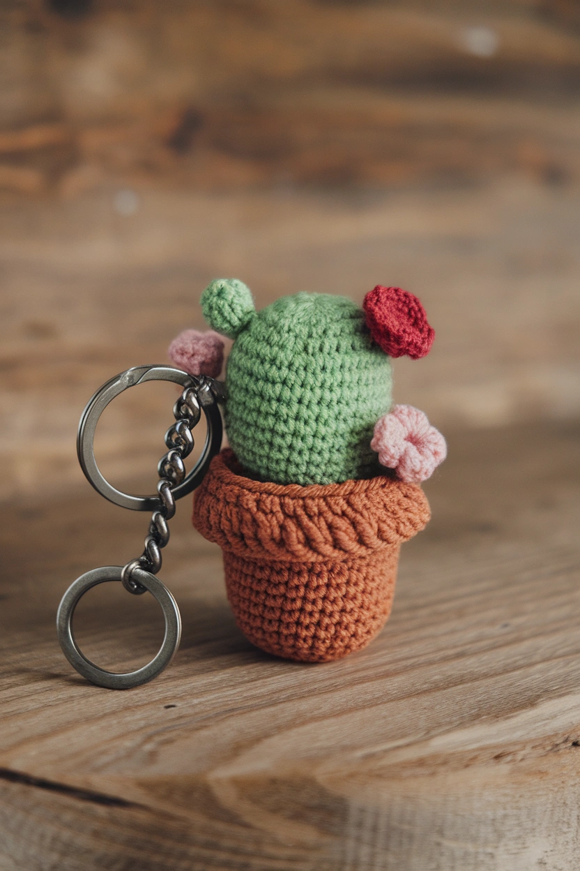 A photo of a crocheted cactus keychain t 7lidiqZpXmmFwPoGy3Pbww BxiO5nabT5uIRd Vd2dmMw