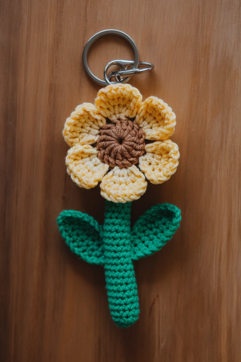 A photo of a crocheted flower keychain w pifLCi96XYK5zYZBJf1Ibg AXyBCwJZTX N854kfCtY4g cover