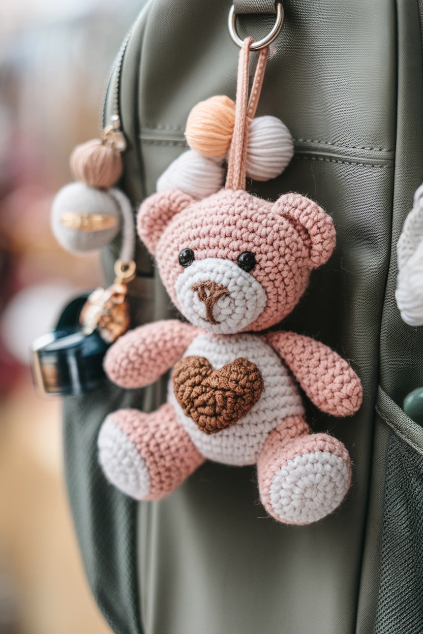 A photo of a teddy bear bag charm made o I WIJ4r6V 2h9lskUs2N g Af26gxGNTvycttFj 7qJ2A cover