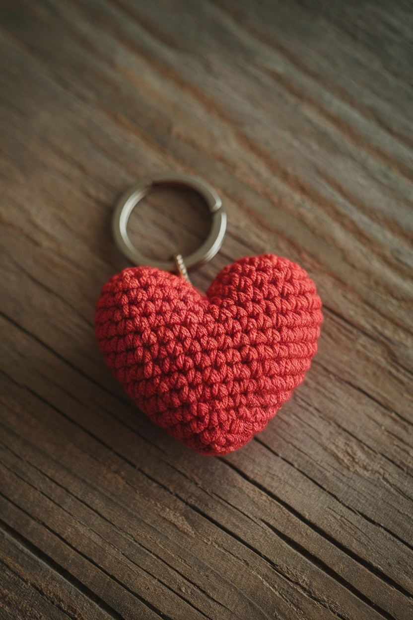 A photo of a tiny crocheted heart keycha YMp3mXbVKSeX5u7LLMTGg 9GDZ zJFRpy8OoVk3aQ2uA